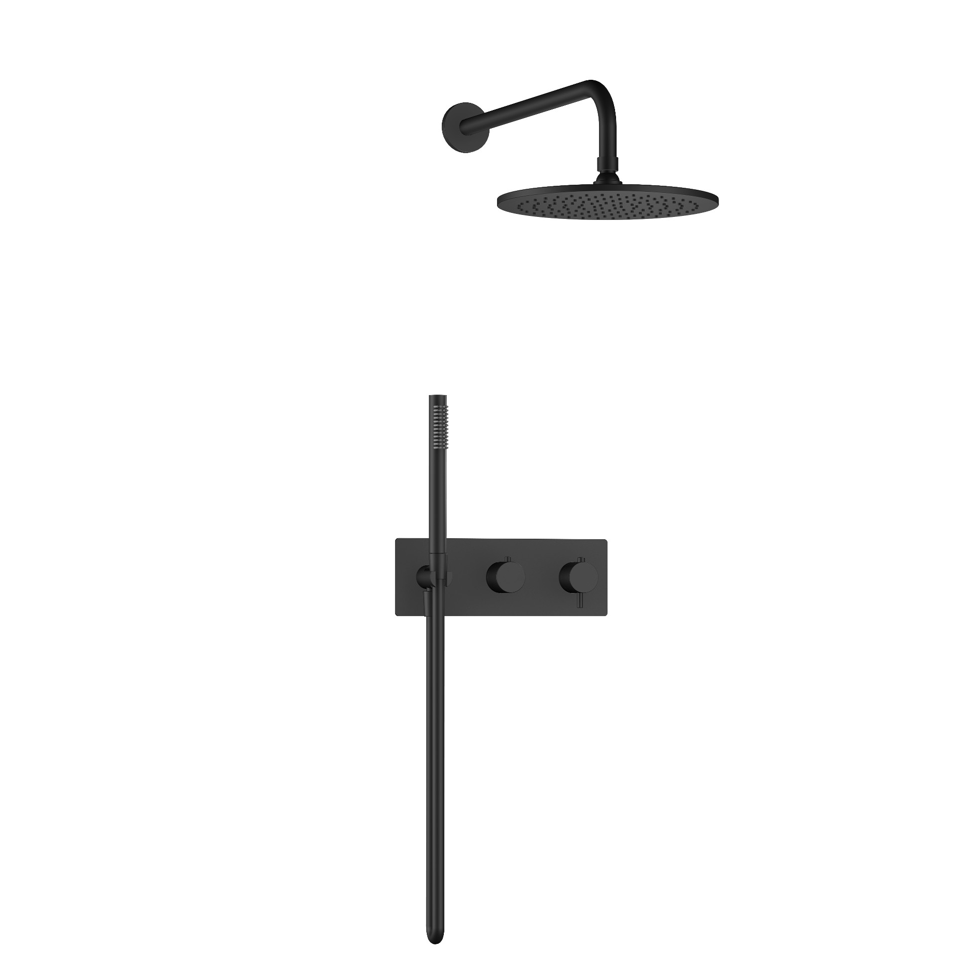 2功能恒温淋浴花洒 雅黑