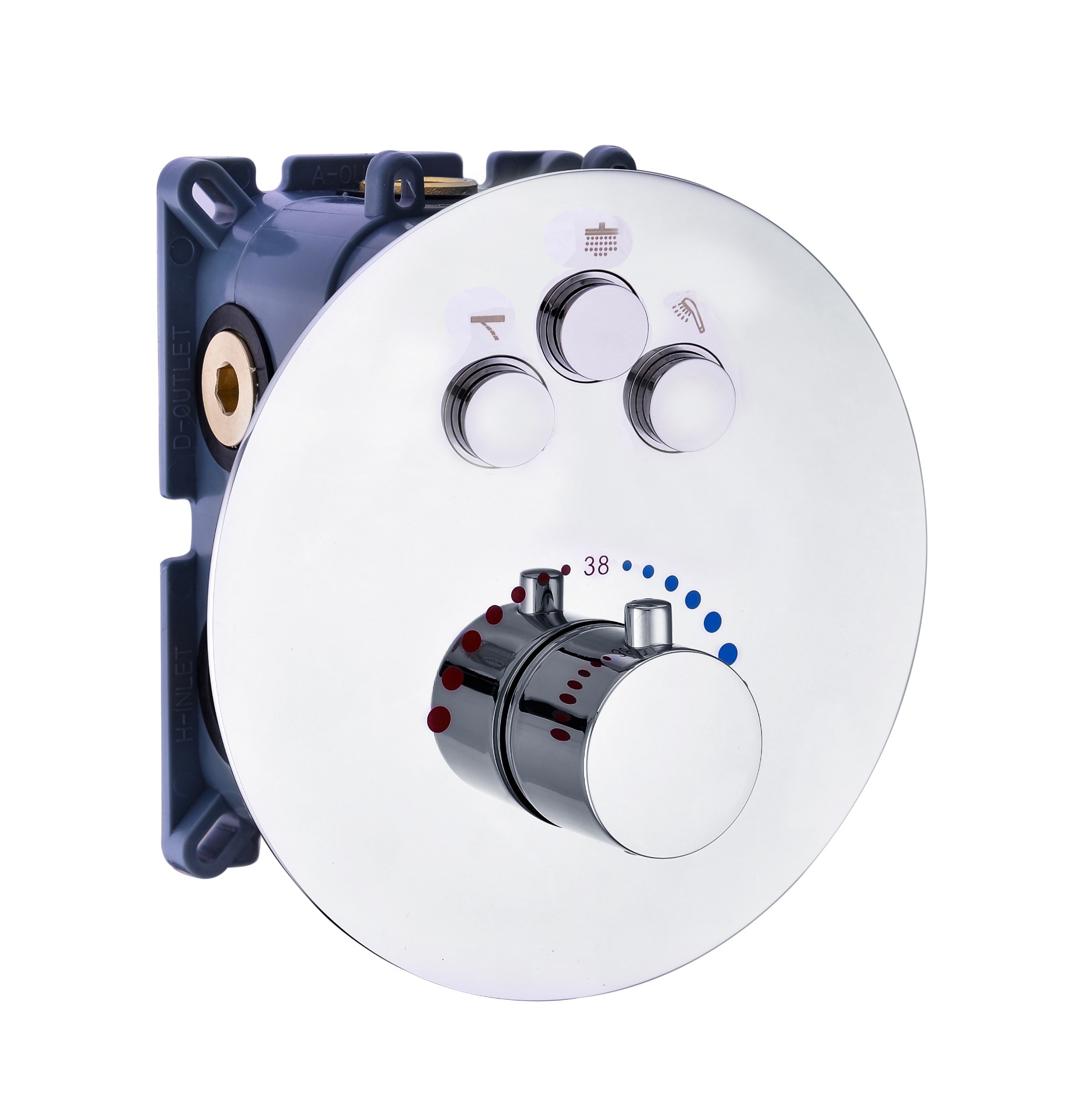 AT3236 3功能恒温暗装阀 按键切换阀