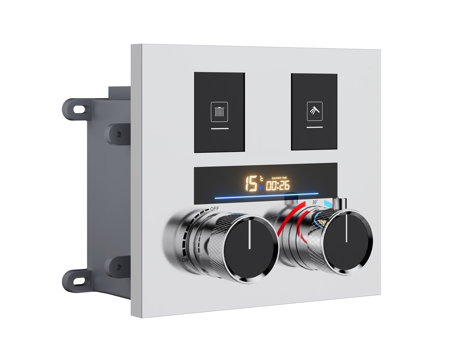 AT5322-DP 2功能按键恒温调流量主体带温度数显